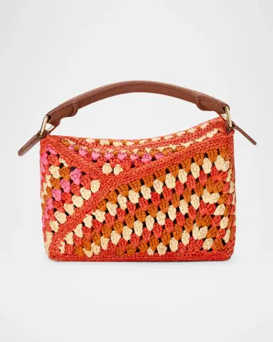 Loewe x Paula's Ibiza Puzzle Crochet Raffia Top-Handle Bag | Thumbnail 3