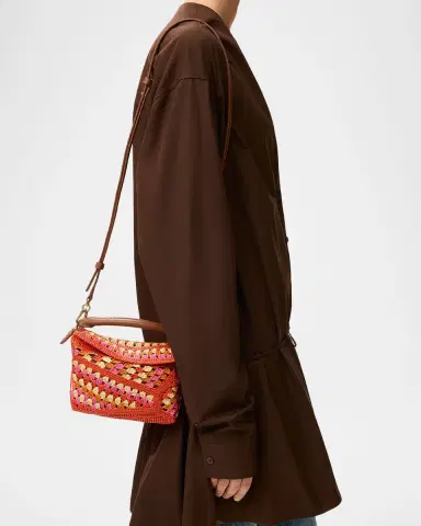 Loewe x Paula's Ibiza Puzzle Crochet Raffia Top-Handle Bag | Thumbnail 5
