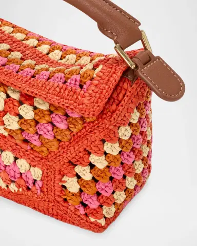 Loewe x Paula's Ibiza Puzzle Crochet Raffia Top-Handle Bag | Thumbnail 6