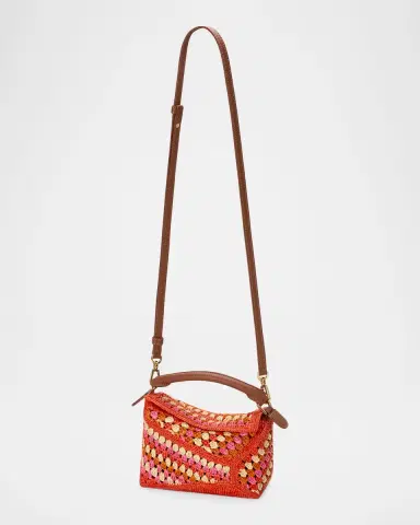 Loewe x Paula's Ibiza Puzzle Crochet Raffia Top-Handle Bag | Thumbnail 7