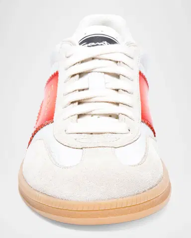 Santoni DBS Oly Mixed Leather Low-Top Sneakers | Thumbnail 4