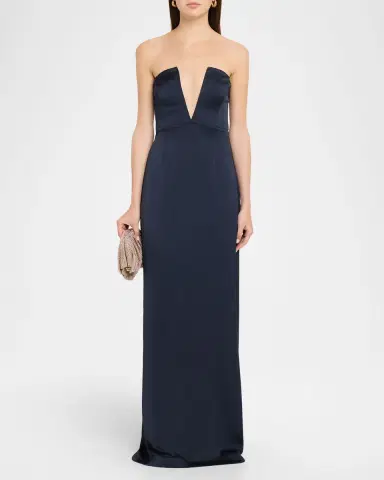 Ramy Brook Raquel Strapless Plunging Column Gown | Thumbnail 2 Ramy Brook Raquel Strapless Plunging Column Gown | Thumbnail 2