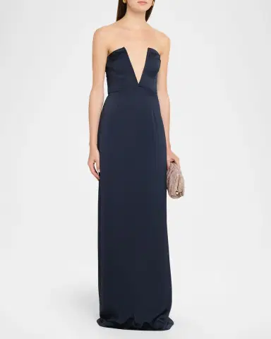 Ramy Brook Raquel Strapless Plunging Column Gown | Thumbnail 4 Ramy Brook Raquel Strapless Plunging Column Gown | Thumbnail 4