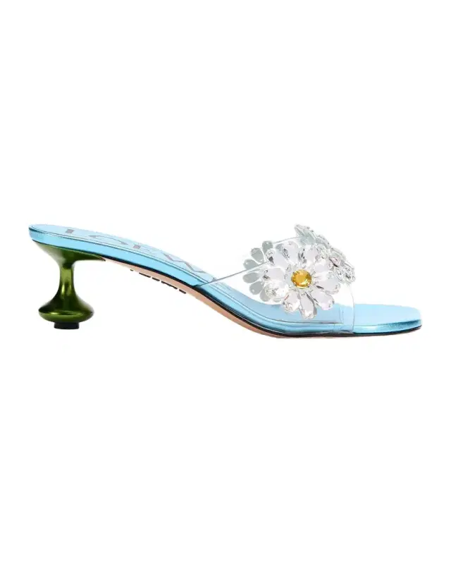 Loewe x Paula 's Ibiza 45mm Toy Flower-Embellished Slide Sandals