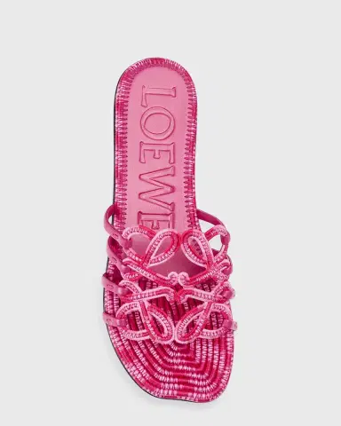 Loewe x Paula's Ibiza Petal Anagram Crochet Flat Slide Sandals | Thumbnail 3 Loewe x Paula's Ibiza Petal Anagram Crochet Flat Slide Sandals | Thumbnail 3