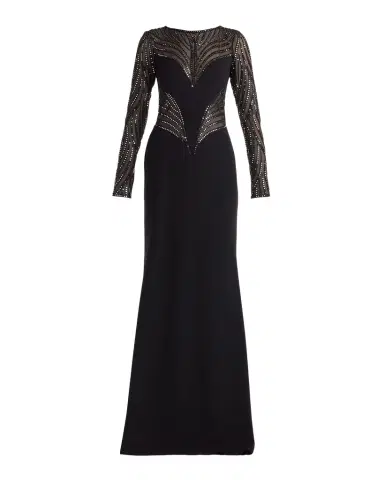 Tadashi Shoji Sequin Illusion Column Gown | Thumbnail 1 Tadashi Shoji Sequin Illusion Column Gown | Thumbnail 1