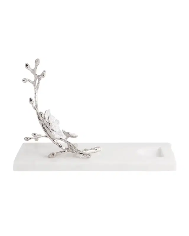 Michael Aram Silver Orchid Wine Rest