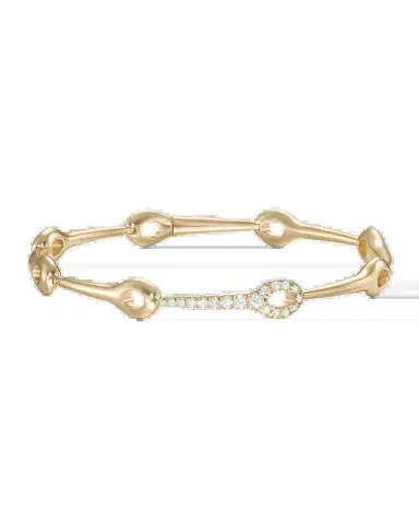 Melissa Kaye 18K Lola Needle Link Bracelet with Diamonds | Thumbnail 2