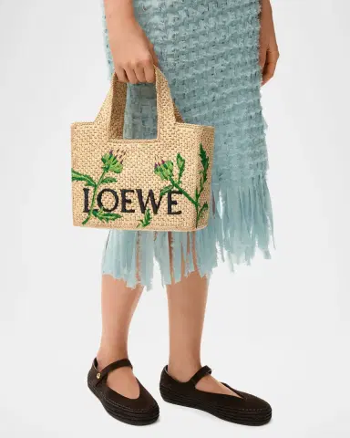 Loewe x Paula's Ibiza Embroidered Raffia Tote Bag | Thumbnail 2 Loewe x Paula's Ibiza Embroidered Raffia Tote Bag | Thumbnail 2