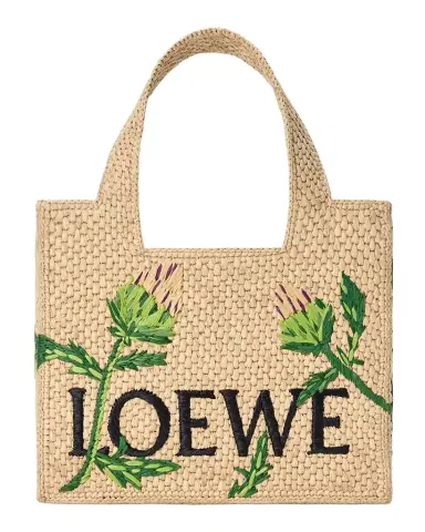 Loewe x Paula's Ibiza Embroidered Raffia Tote Bag | Thumbnail 1 Loewe x Paula's Ibiza Embroidered Raffia Tote Bag | Thumbnail 1