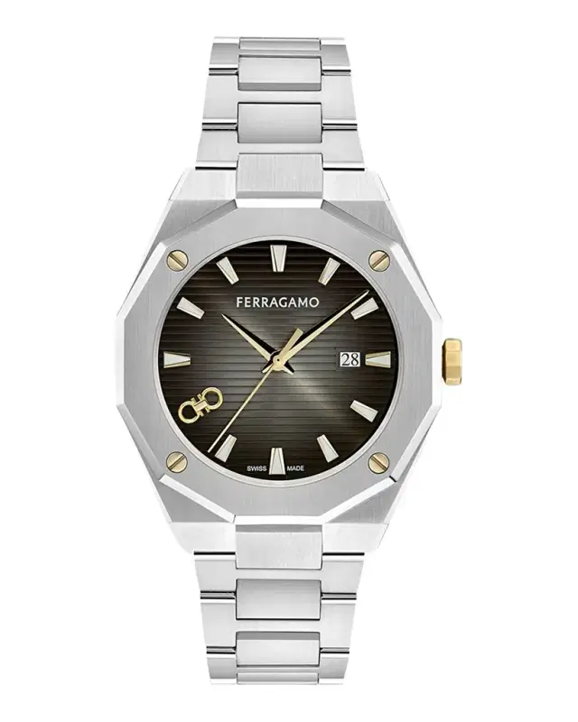 Ferragamo Men 's  Edge Stainless Steel Bracelet Watch