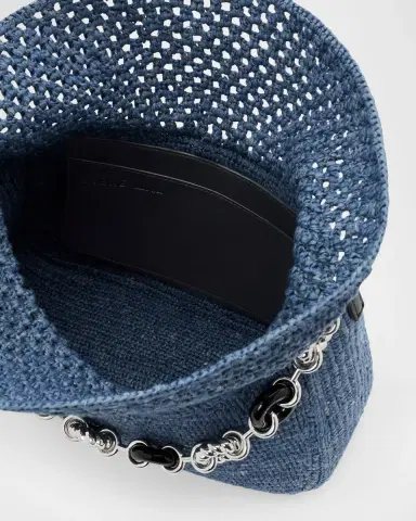 Loewe x Paula's Ibiza Ola Medium Bag in Denim-Effect Raffia | Thumbnail 4 Loewe x Paula's Ibiza Ola Medium Bag in Denim-Effect Raffia | Thumbnail 4