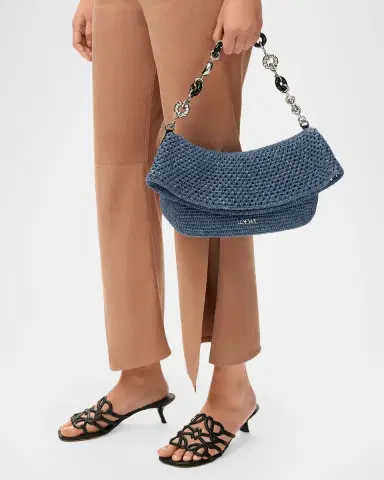 Loewe x Paula's Ibiza Ola Medium Bag in Denim-Effect Raffia | Thumbnail 5 Loewe x Paula's Ibiza Ola Medium Bag in Denim-Effect Raffia | Thumbnail 5