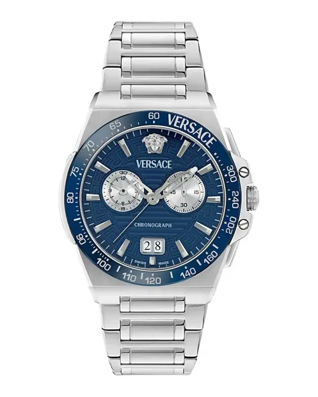 Versace Collection Men 's Greca Reaction 43mm Stainless Steel Bracelet Watch