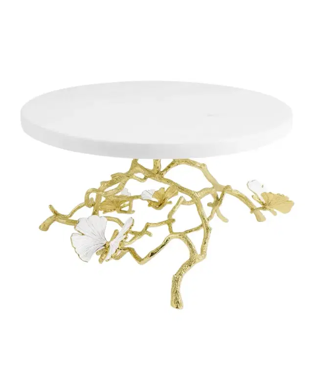 Michael Aram Butterfly Gingko Gold Cake Stand