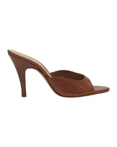 Schutz Clea Snake-Embossed Leather Sandals | Thumbnail 1