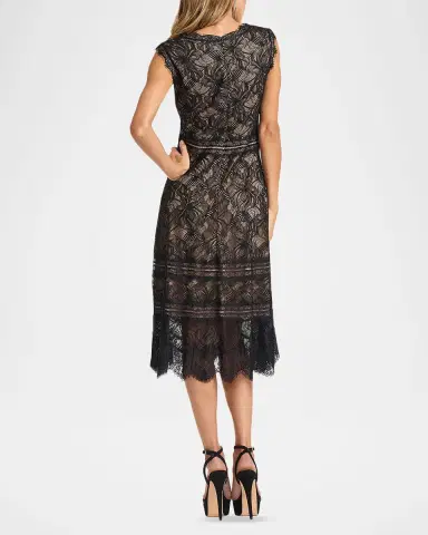 Tadashi Shoji Sleeveless Lace Fit-&-Flare Midi Dress | Thumbnail 3 Tadashi Shoji Sleeveless Lace Fit-&-Flare Midi Dress | Thumbnail 3