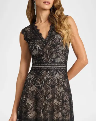 Tadashi Shoji Sleeveless Lace Fit-&-Flare Midi Dress | Thumbnail 4 Tadashi Shoji Sleeveless Lace Fit-&-Flare Midi Dress | Thumbnail 4