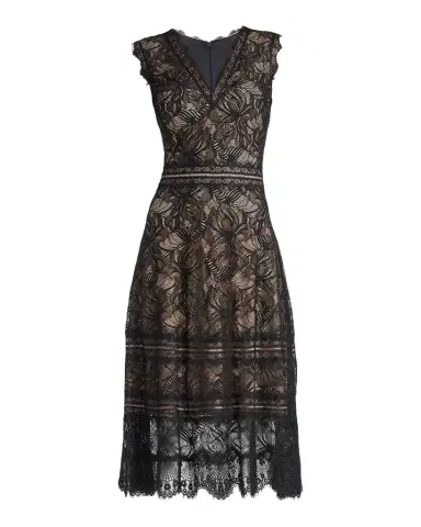 Tadashi Shoji Sleeveless Lace Fit-&-Flare Midi Dress | Thumbnail 1 Tadashi Shoji Sleeveless Lace Fit-&-Flare Midi Dress | Thumbnail 1