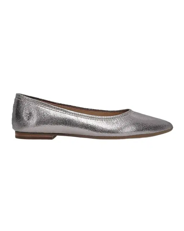 Frye Heather Metallic Leather Ballerina Flats