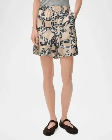 LOEWE x Paula's Ibiza Relaxed Silk Shorts | Thumbnail 4 LOEWE x Paula's Ibiza Relaxed Silk Shorts | Thumbnail 4