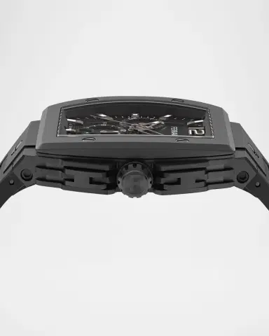 Ferragamo Men's F-80 42mm Tonneau PU-Strap Watch | Thumbnail 2 Ferragamo Men's F-80 42mm Tonneau PU-Strap Watch | Thumbnail 2
