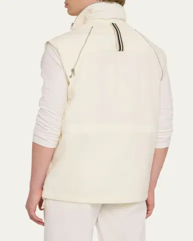MORDECAI Men's Parachute Multi-Zip Nylon Vest | Thumbnail 7