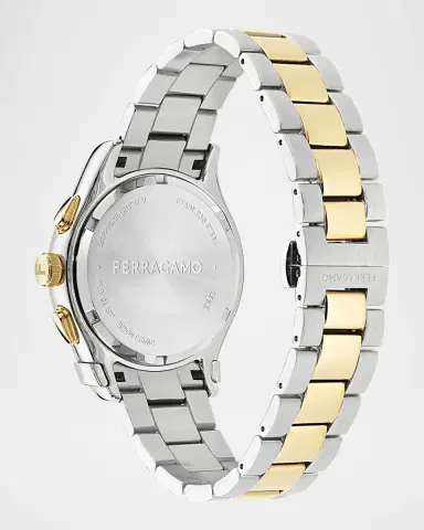 Ferragamo Men's 1927 Two-Tone Bracelet Chronograph Watch | Thumbnail 3