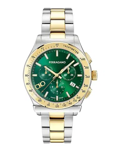 Ferragamo Men's 1927 Two-Tone Bracelet Chronograph Watch | Thumbnail 1