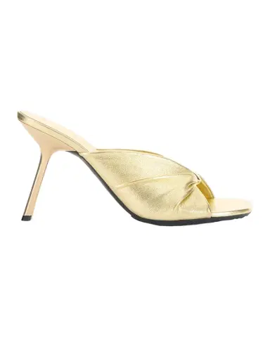 Loewe x Paula's Ibiza 90mm Pebble Metallic Leather Slide Sandals | Thumbnail 1