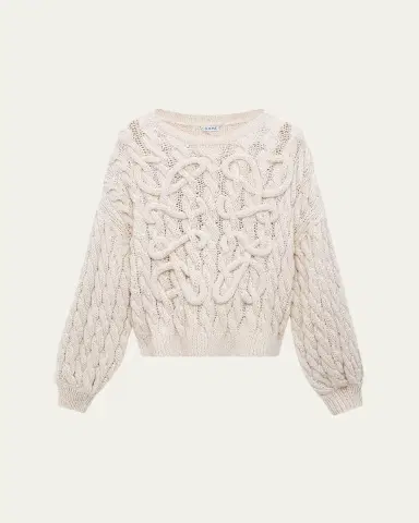 Loewe x Paula's Ibiza Anagram Cable-Knit Sweater | Thumbnail 5 Loewe x Paula's Ibiza Anagram Cable-Knit Sweater | Thumbnail 5