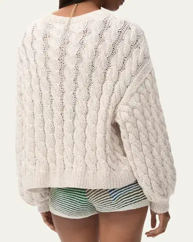 Loewe x Paula's Ibiza Anagram Cable-Knit Sweater | Thumbnail 7 Loewe x Paula's Ibiza Anagram Cable-Knit Sweater | Thumbnail 7