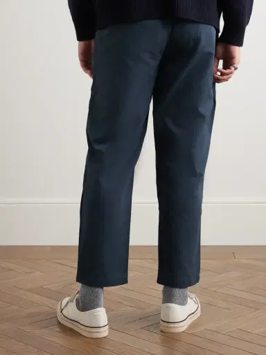 FrizmWORKS Haworth Tapered Cropped Pleated Cotton-Twill Trousers | Thumbnail 4