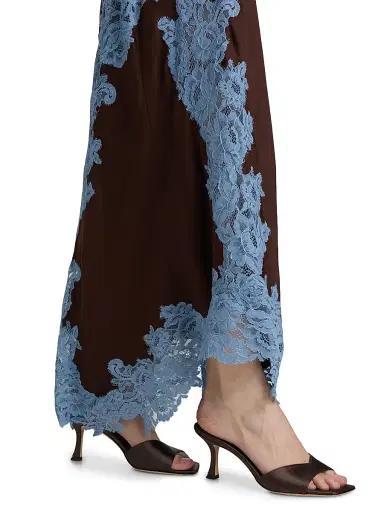 A.L.C. Women's Olivia Contrast Lace-Trim Maxi Skirt - Ganache French Blue - Size XL | Thumbnail 6 A.L.C. Women's Olivia Contrast Lace-Trim Maxi Skirt - Ganache French Blue - Size XL | Thumbnail 6