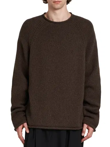 Bottega Veneta Men's Cashmere Raglan Knit Sweater - Dark Carrubo - Size XL | Thumbnail 3