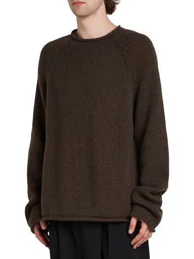 Bottega Veneta Men's Cashmere Raglan Knit Sweater - Dark Carrubo - Size XL | Thumbnail 4
