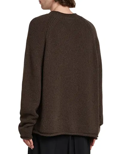 Bottega Veneta Men's Cashmere Raglan Knit Sweater - Dark Carrubo - Size XL | Thumbnail 5