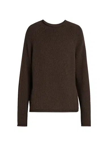 Bottega Veneta Men's Cashmere Raglan Knit Sweater - Dark Carrubo - Size XL | Thumbnail 1