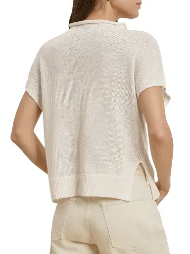 Favorite Daughter Women's The Stevie Linen Short-Sleeve Sweater | Thumbnail 5 Favorite Daughter Women's The Stevie Linen Short-Sleeve Sweater | Thumbnail 5