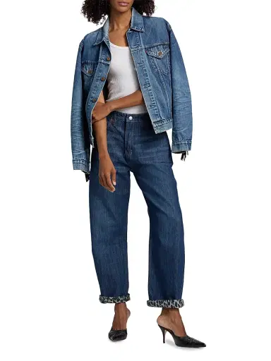 RE/DONE Women's The Rewind Printed-Cuff Jeans | Thumbnail 2 RE/DONE Women's The Rewind Printed-Cuff Jeans | Thumbnail 2