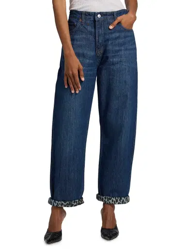 RE/DONE Women's The Rewind Printed-Cuff Jeans | Thumbnail 3 RE/DONE Women's The Rewind Printed-Cuff Jeans | Thumbnail 3