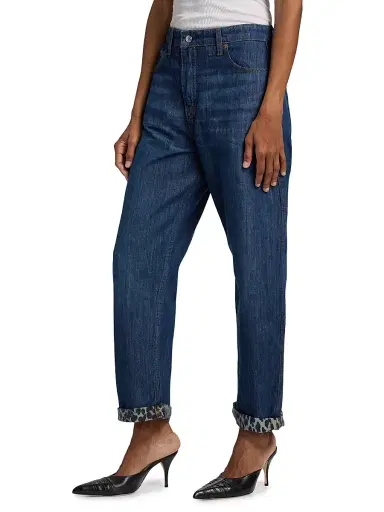 RE/DONE Women's The Rewind Printed-Cuff Jeans | Thumbnail 4 RE/DONE Women's The Rewind Printed-Cuff Jeans | Thumbnail 4