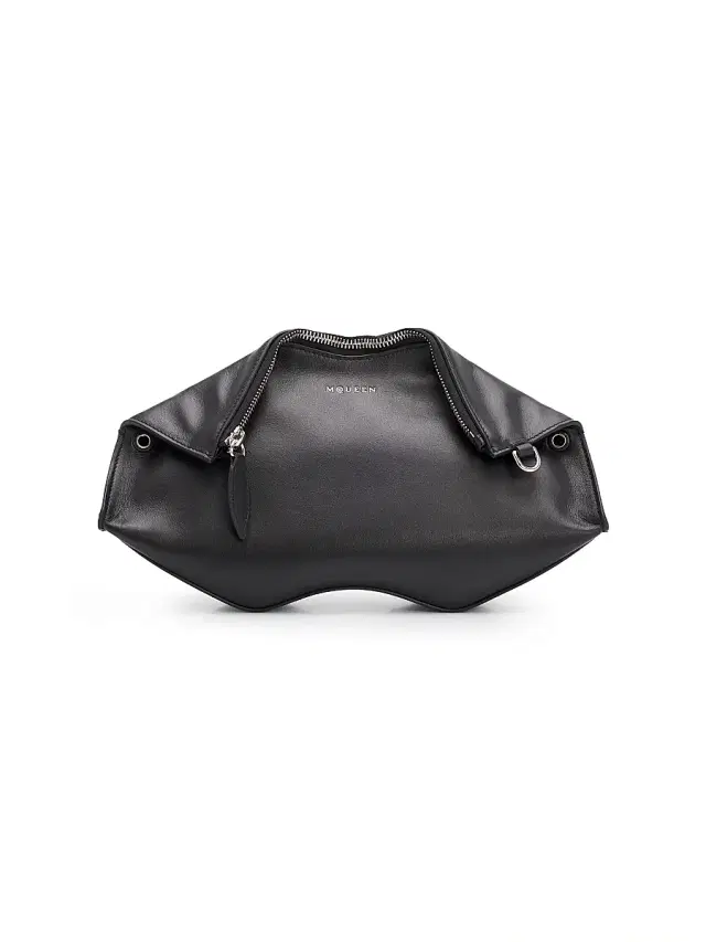 McQueen Women's Manta Leather Crossbody Bag - Black Silver