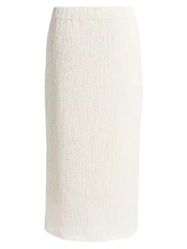 Vince Women's Shadow Grid Knit Midi-Skirt - Chalk | Thumbnail 1