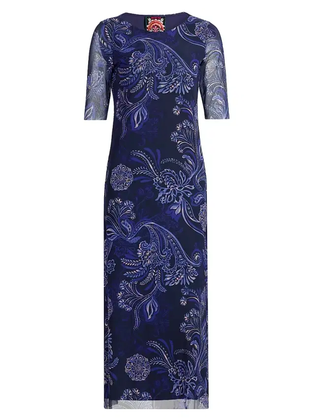 Johnny Was Women's Astrid Floral Mesh Midi-Dress - Miko