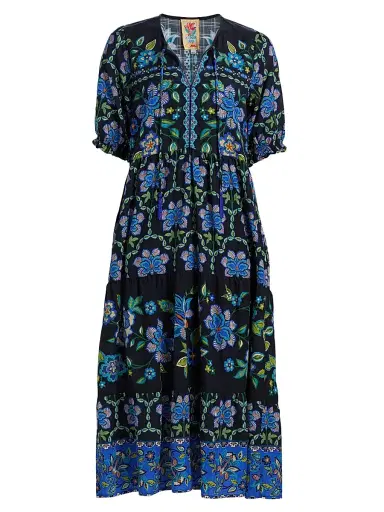 Johnny Was Women's Delmira Floral Cotton-Blend Midi-Dress - Delmira | Thumbnail 1