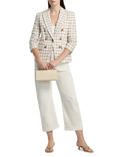 Veronica Beard Women's Ryland Tweed Dickey Jacket - Ecru Multi | Thumbnail 2