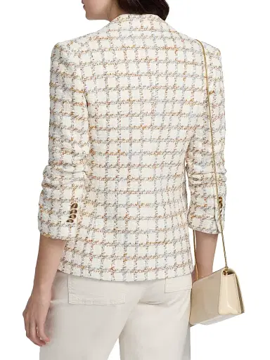 Veronica Beard Women's Ryland Tweed Dickey Jacket - Ecru Multi | Thumbnail 5