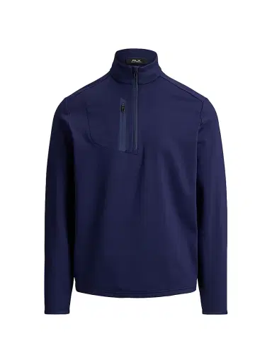 RLX Ralph Lauren Men's Luxury Jersey Quarter-Zip Sweatshirt - Refined Navy - Size XXL | Thumbnail 1