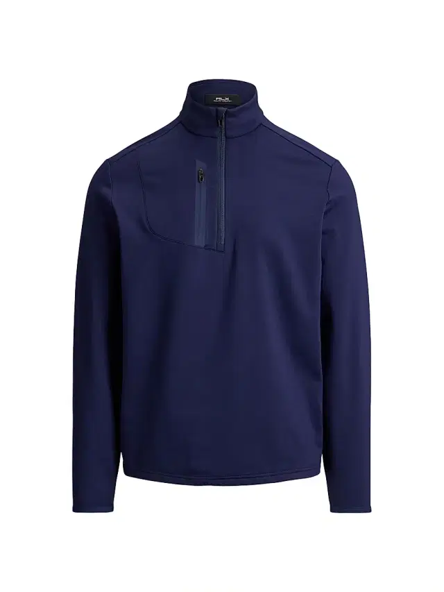 Men's Luxury Jersey Quarter-Zip Sweatshirt - Refined Navy